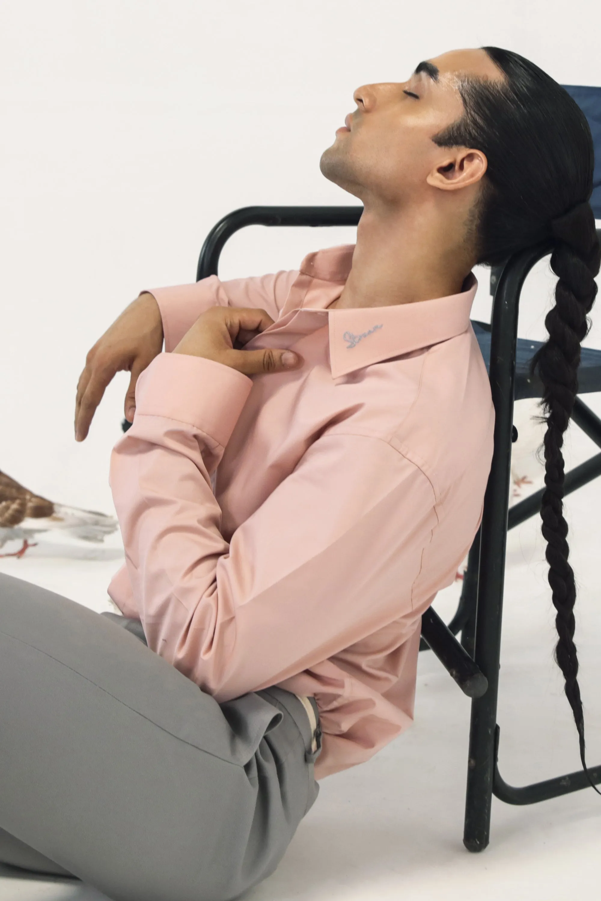 Statement Collar Embroidered Shirt