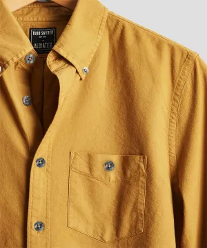 Stretch Garment Dyed Oxford in Mustard