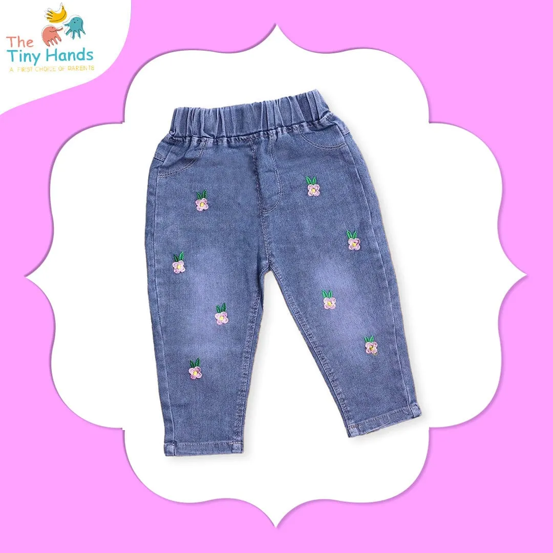Teddy Print Denims Set