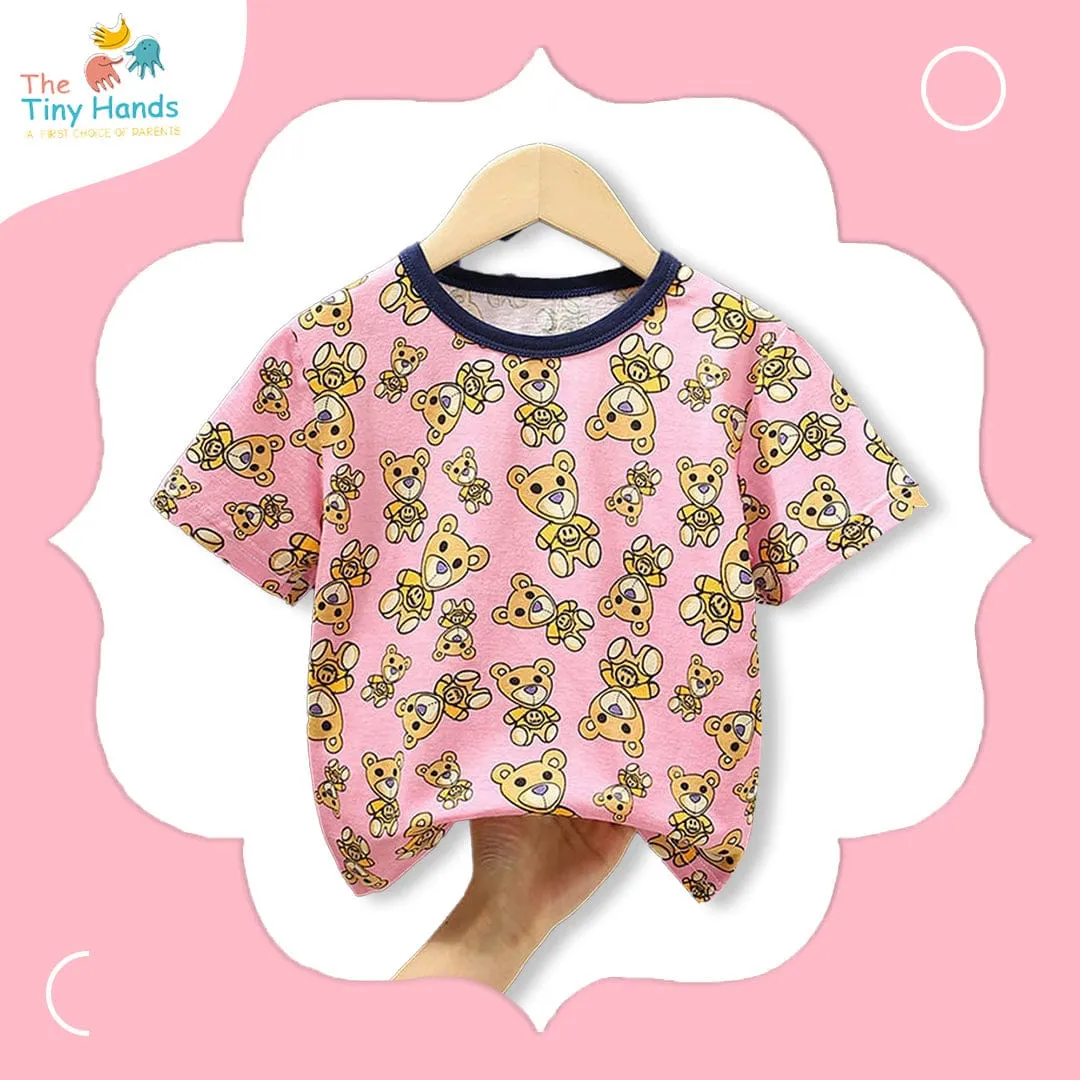 Teddy Print Denims Set