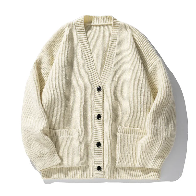Watin Vintage Japanese Style V-Neck Cardigan