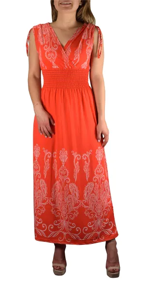 Womens Casual Floral Boho Sleeveless Cruise Beach Maxi Long Dress