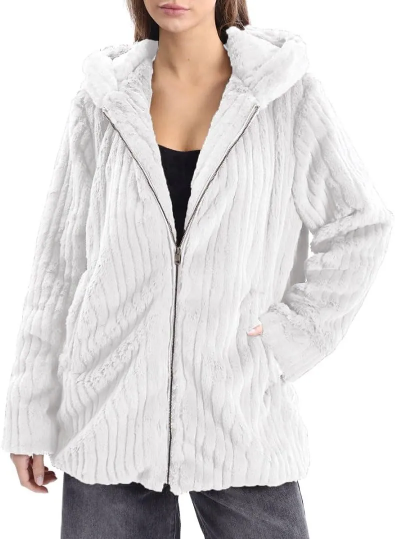 Women's Faux Fur Hooded Jacket