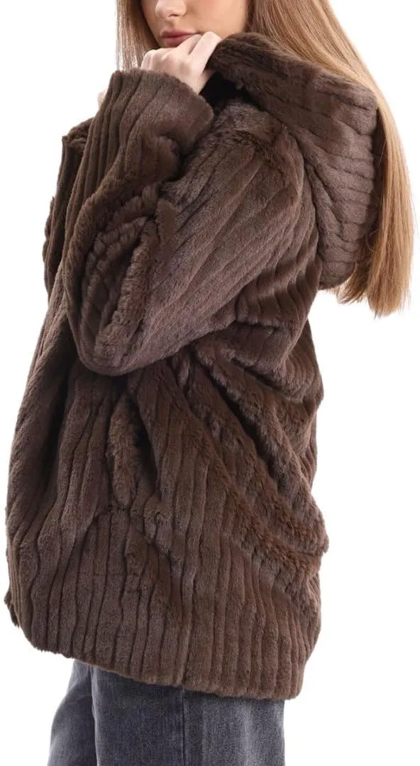 Women's Faux Fur Hooded Jacket