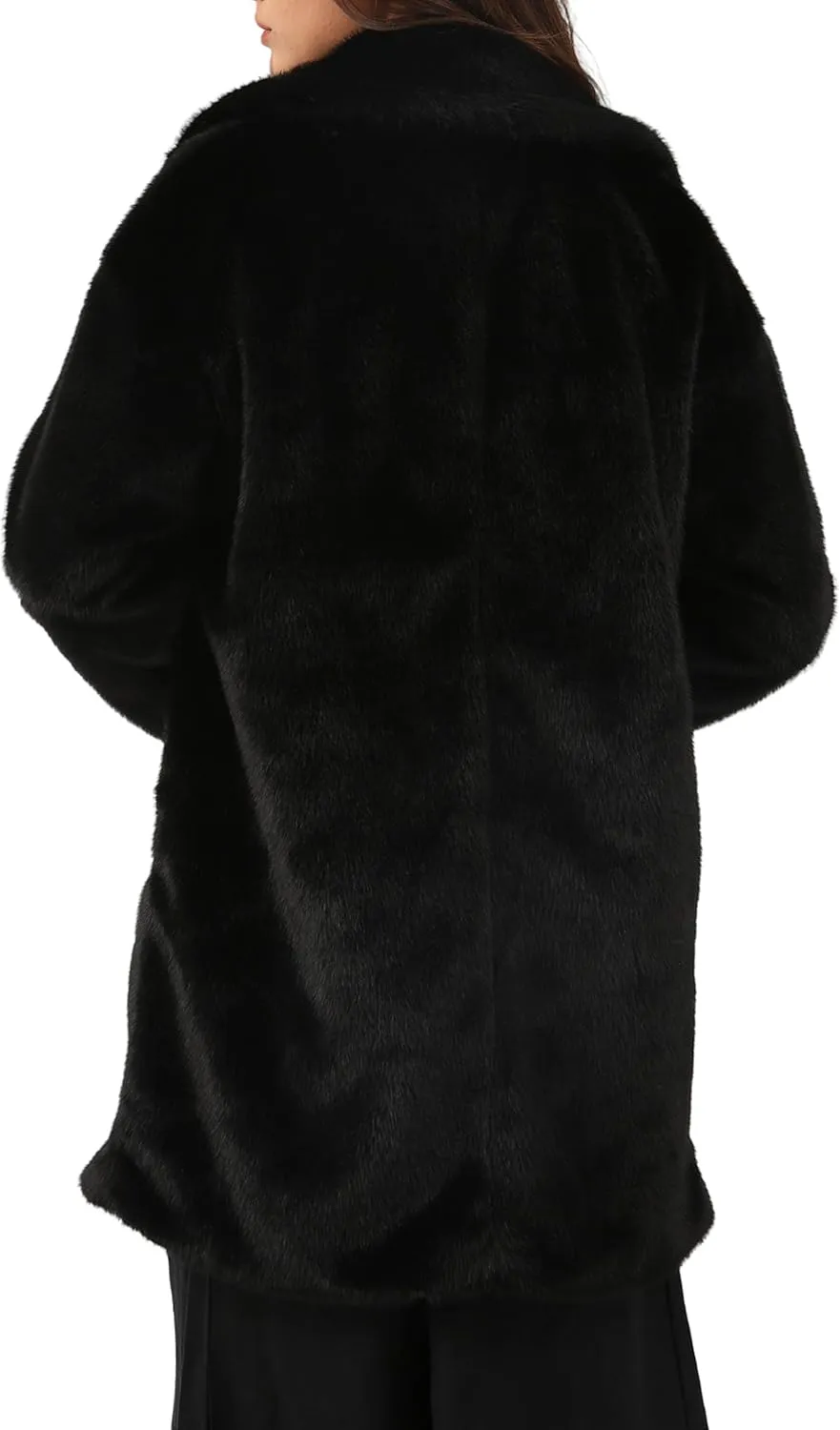 Women's Faux Fur Longline Long Duster Coat