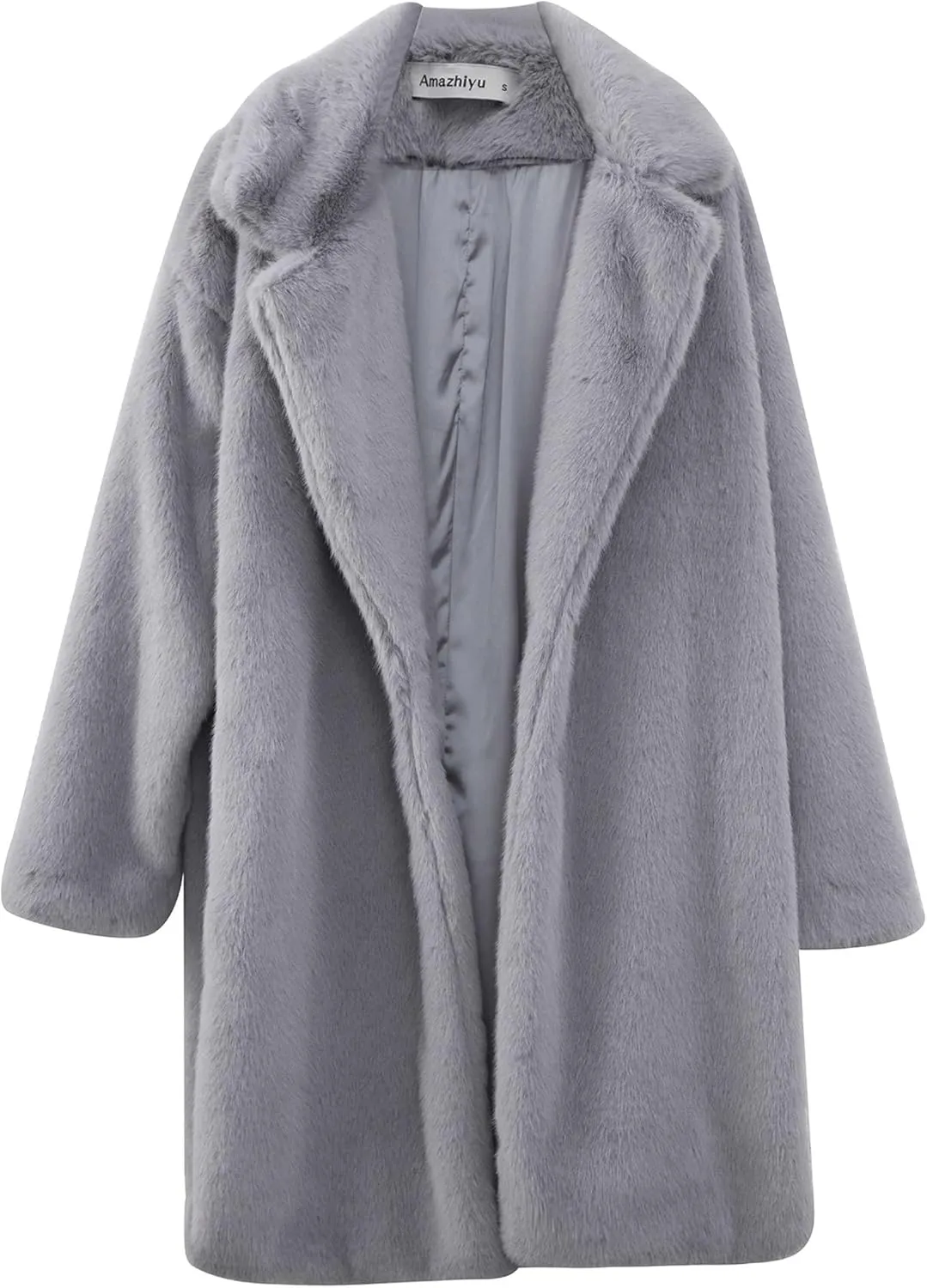 Women's Faux Fur Longline Long Duster Coat
