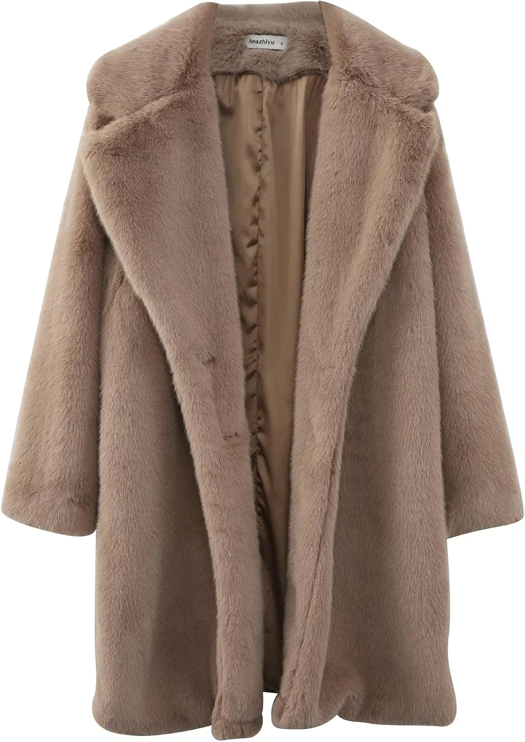 Women's Faux Fur Longline Long Duster Coat
