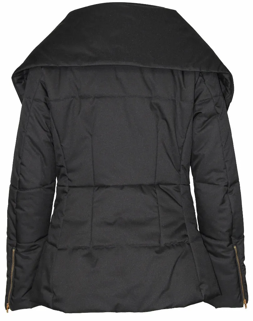 Women's Full Zip High Mock Neck Puffer Parka