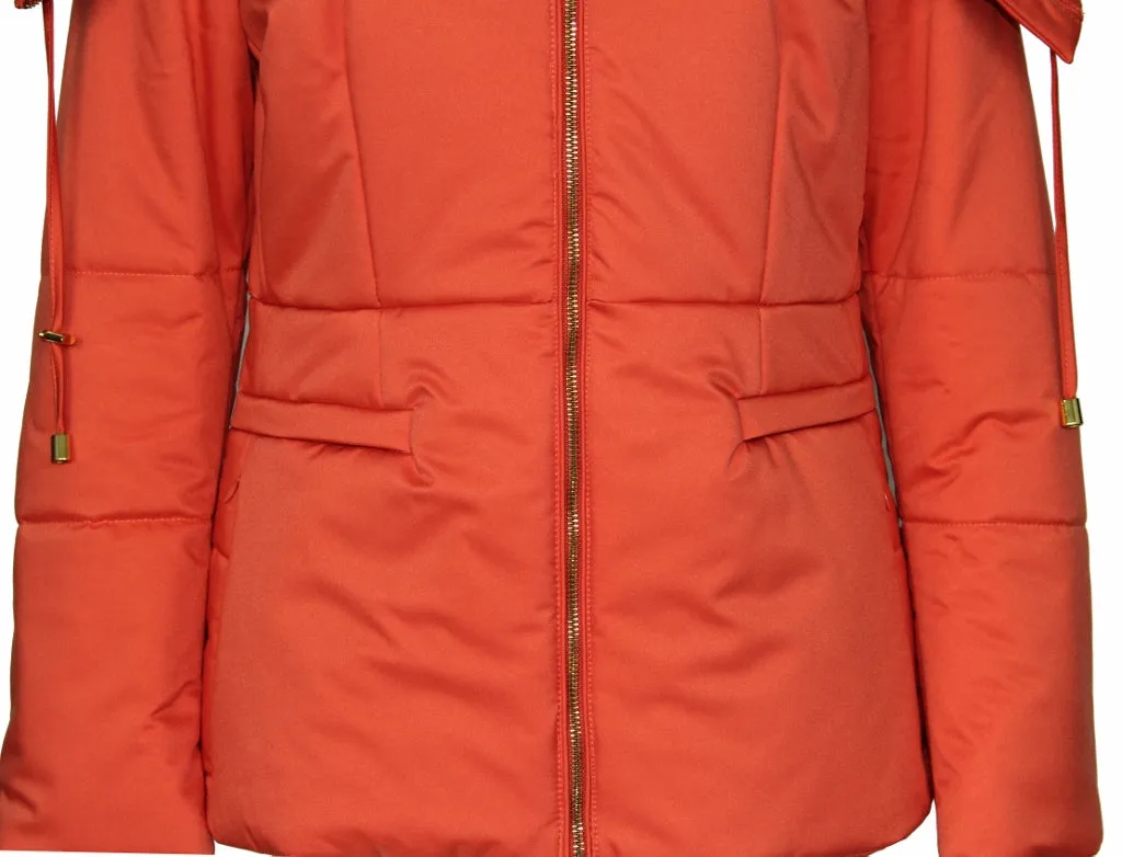 Women's Full Zip High Mock Neck Puffer Parka