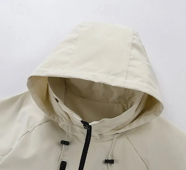 Zipper Pocket Solid Color Sports Jacket