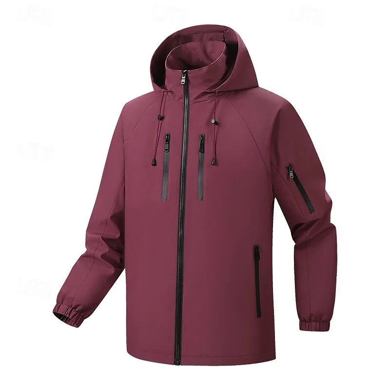 Zipper Pocket Solid Color Sports Jacket