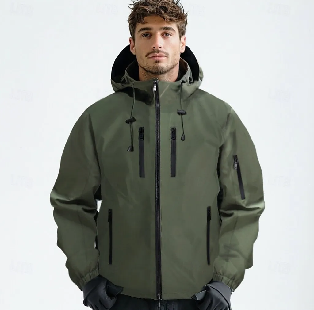Zipper Pocket Solid Color Sports Jacket